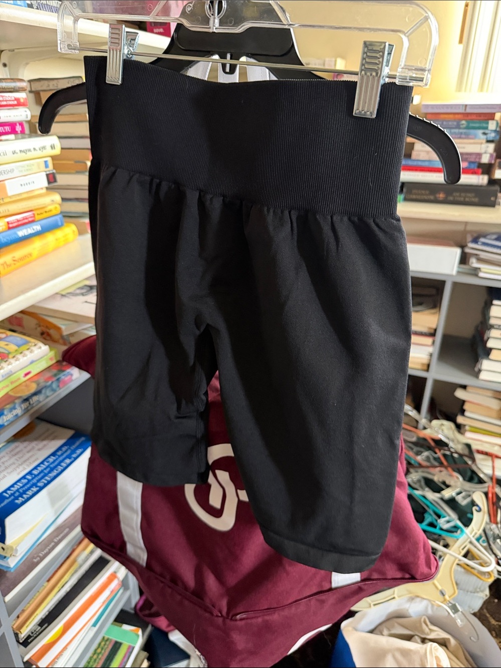 Black Womens High-Waist Bike Shorts